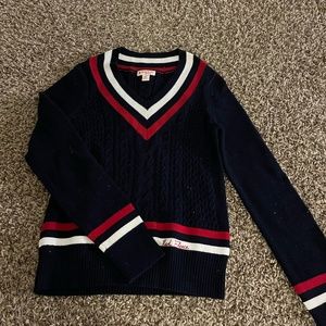 Brooks Brothers Cable Knit Varsity Style Sweater Size XS